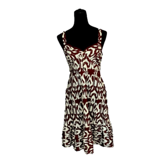 Fire Los Angeles Brown and White Halter Dress size M   New With Tags - Picture 1 of 12